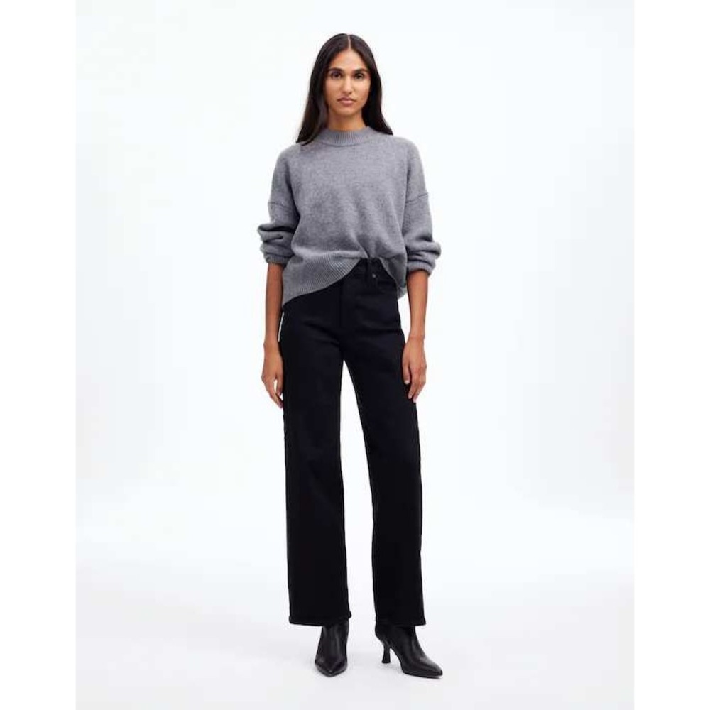 Madewell The Perfect Vintage Wide Leg Jean Black High Rise Womens 25 Classic